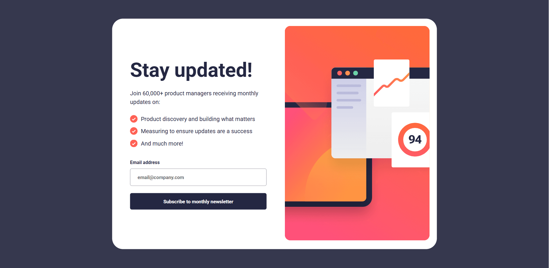 Frontend Mentor - Newsletter Sign-up Screenshot 2