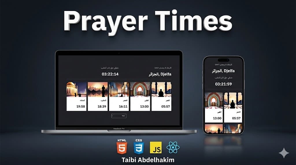 Screenshot of Prayer Times API App